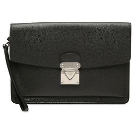 Clutch Louis Vuitton Taiga Belaia Nera Nero