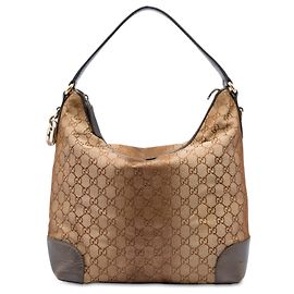 Borsa a tracolla Gucci GG Lurex Heart Bit Marrone Marrone