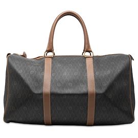 Black Dior Honeycomb Coated Canvas Travel Bag Black