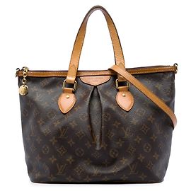 Sac Satchel Louis Vuitton Monogram Palermo PM Marron Marron