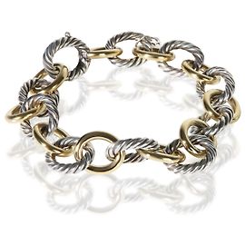 David Yurman 1/4 18K Yellow Gold & Sterling Silver Oval Link Bracelet Other
