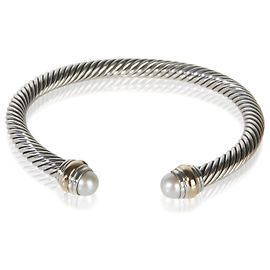 Pulsera David Yurman Cable Classic en oro amarillo, plata de ley y perla Otro