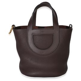 Hermès Rouge Sellier Clemence Swift In-The-Loop 18 GHW Marrom