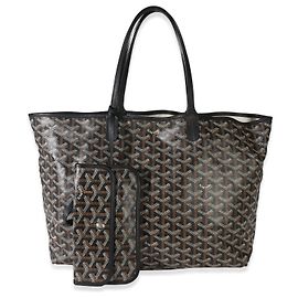 Goyard Black Goyardine Canvas Saint Louis PM Black