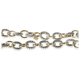 Colar de elos ovais David Yurman 1/4 em ouro amarelo 18K e prata de lei Outro