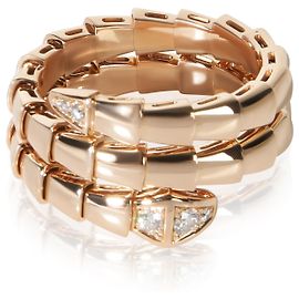 Bulgari BVLGARI Rose Gold Diamond Serpenti Viper Wrap Ring Other