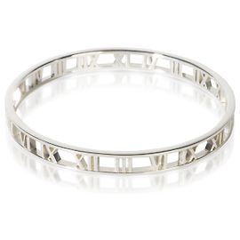 Tiffany & Co. Sterling Silver Atlas Open Bangle Bracelet Other