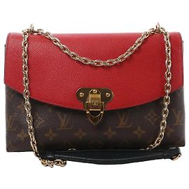 Borsa a tracolla Louis Vuitton Saint Placide Monogram x Taurillon in Brown x Red M43713 Rosso