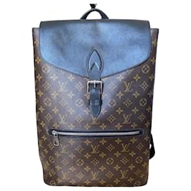 Louis Vuitton Monogram Backpack Brown Black