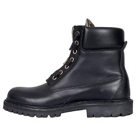 Balmain Black Leather Boots with Gold-Tone Hardware Sz.39 Pre-owned Other
