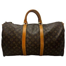 Louis Vuitton Keepall Bandouliere Monogram Canvas 50 Marron