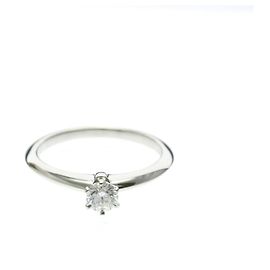 Tiffany & Co. Tiffany Setting Solitaire Platinum with Diamond 0.24 CT Silvery