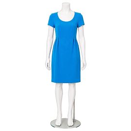 Robe Diane von Furstenberg "Linnie" en mélange de viscose bleue Bleu