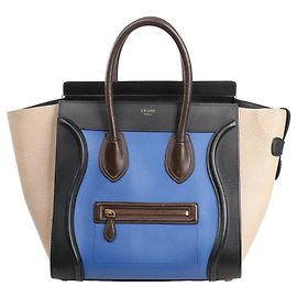 Céline Bolsa de mão Celine Luggage Mini em couro multicolorido Multicor