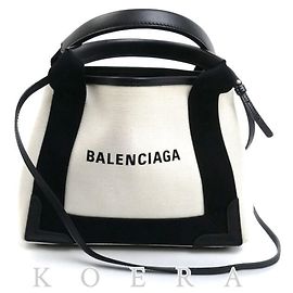Balenciaga Navy Cabas XS Tote Bag Black