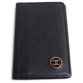Chanel Coco Button Visitenkartenetui Schwarz