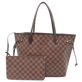 Borsa Tote Louis Vuitton Neverfull MM Marrone