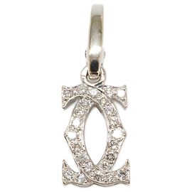 Colar com pingente Cartier em ouro branco e diamantes Dourado