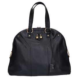 Borsa Tote in pelle Yves Saint Laurent Muse Nero