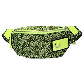 Borsa Sling Loewe B687W75X16 in tela gialla e nera Nero Giallo