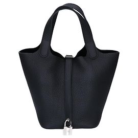 Hermès HERMES Togo Picotin Lock PM Handbag Black