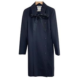 Autre Marque Rene Italian Fabric Long Coat Black