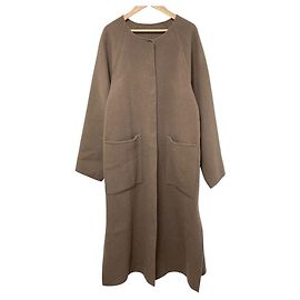 Autre Marque Spick and Span High Slit Long Coat Brown