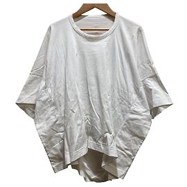 Autre Marque Plan C Bianca Drape Crewneck T-shirt Camiseta de algodón Blanco