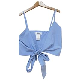 Autre Marque Bustier a righe MSGM Blu