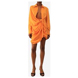 Jacquemus Oranges Mini-Wickelkleid - size UK 6 Orange