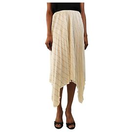 Céline Jupe midi plissée crème - size UK 8 Autre