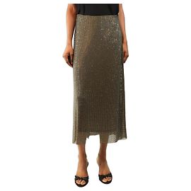 Autre Marque Gonna midi grigia con strass - size S Grigio