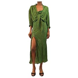 Autre Marque Set abito verde e top a portafoglio - size S Verde