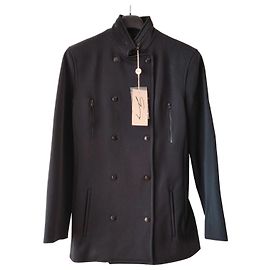 GENNY DOUBLE-BREASTED WOOL-BLEND JACKET Black