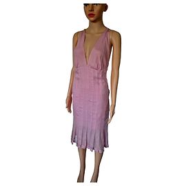 Vestido Chanel em seda rosa Rosa