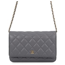Cartera con cadena Chanel Classic Matelassé Castaño