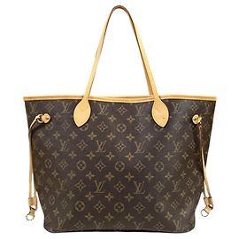 Sac cabas Louis Vuitton Neverfull MM Monogram Marron Fuschia