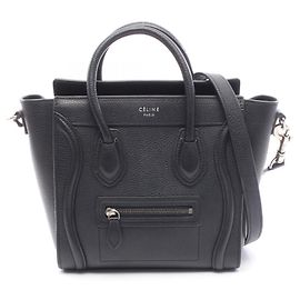 Céline Sac à main 2-Way Celine Luggage Nano Shopper Noir