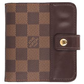 Louis Vuitton Compact Zip Damier Bi-fold Wallet Brown