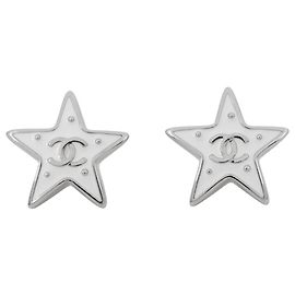 Chanel Cosmo Star Ohrringe Weiß