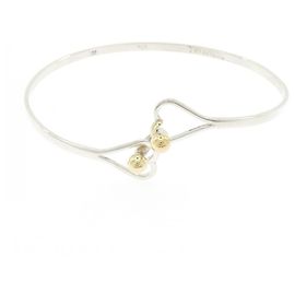 Tiffany & Co. 925 750YG Bangle Silvery Golden