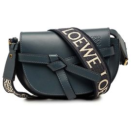 LOEWE Bolsa Dual Mini Soft em Couro de Bezerro Azul Azul