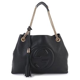 Sac à main cabas Gucci Interlocking G Soho Chain Noir