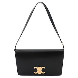 Céline Borsa a spalla e clutch Celine Triomphe Trapeze 2-Way Nero