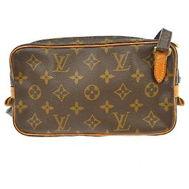 Louis Vuitton Pochette Marly Bandouliere Monogram Canvas medium Marrom