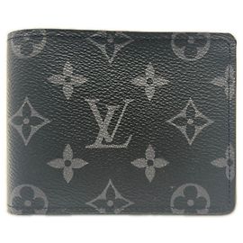 Portafoglio bi-fold Monogram Eclipse Louis Vuitton Marrone Nero