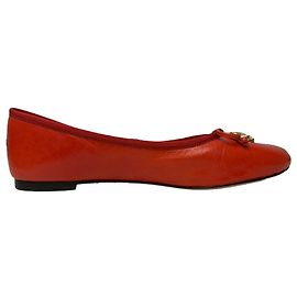 Sapatilhas Tory Charm Tory Burch em couro vermelho Vermelho