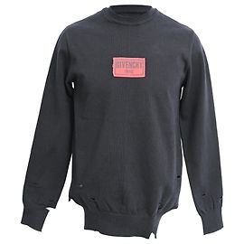 Sweatshirt Givenchy com patch de logótipo desgastado em algodão preto Outro Impressão em python