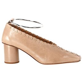 Sapatilhas Jil Sander em couro nude Marrom Carne