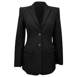 Burberry London Single Breasted Blazer in Black Polyester Black